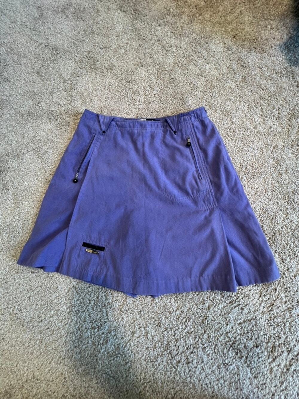 Jamie Sadock Purple Golf Skort Zip Pocket Athletic Skirt Size 8 Y2K Old Money